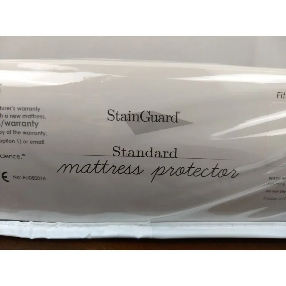 STAINGUARD Mattress Protector King Size‎ White 1-Sided Protective Barrier NEW